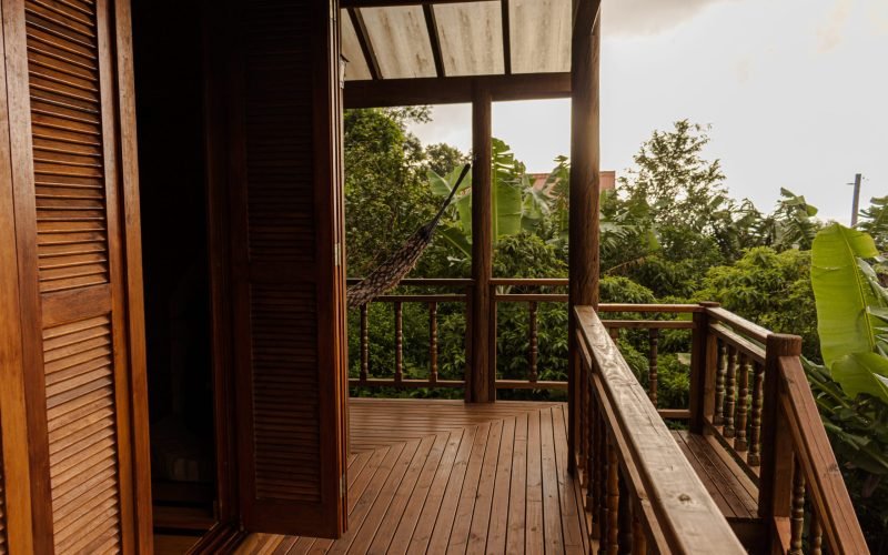 Área externa com vista.