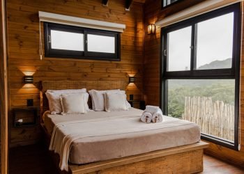 Quarto com vista deslumbrante.