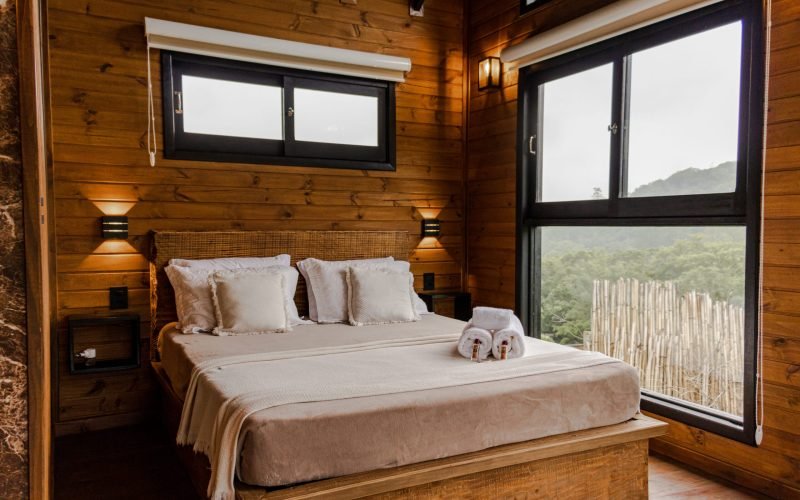 Quarto com vista deslumbrante.