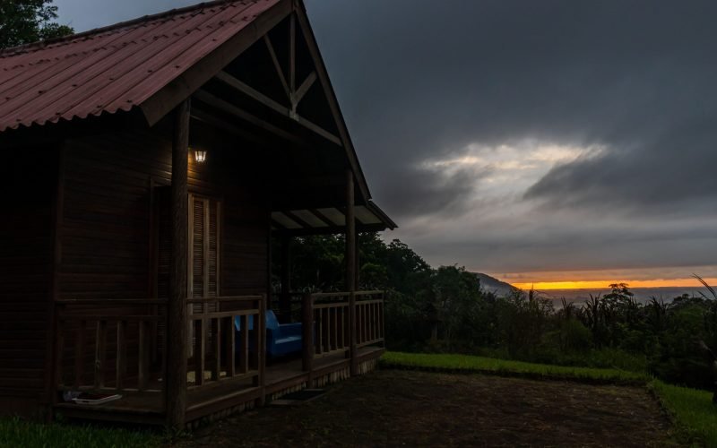 Vista para o nascer do sol.